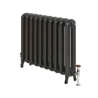 Gusseisen-Heizkörper - 760mm x 825mm,  1100W - Schwarz - Erté