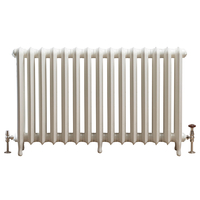 Gusseisen-Heizkörper - H 760mm x B 1220mm x T 185mm - Antikes Weiß - Erté