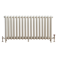 Gusseisen-Heizkörper - H 760mm x B 1378mm x T 185mm - Antikes Weiß - Erté