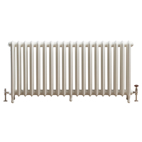 Gusseisen-Heizkörper - H 760mm x B 1536mm x T 185mm - Antikes Weiß - Erté