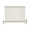 Gusseisen-Heizkörper – H 660mm x B 1019mm x T 101mm -3-lagig - Porzellanweiß - Mercury