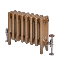 Gusseisen-Heizkörper Horizontal,  mit Gold-Finish - Höhe 46cm,  Breite auswählbar – Mercury Hudson Reed