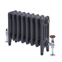 Gusseisen-Heizkörper Horizontal,  schwarze Schiefer-Optik – Höhe 460mm,  Breite von 263mm – Mercury Hudson Reed