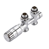 Hahnblock-Ventil,  Durchgang,  Mittelanschluss,  thermostatisch,  Eurokonus Adapter für 12mm Kupferrohr,  Chrom