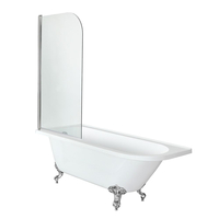 Halb Freistehende Badewanne mit Aufsatz und Füße wählbar,  1685mm x 750mm – Links- oder Rechtsbündig – Oxford Hudson Reed