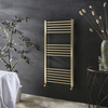 Handtuchheizkörper Flach 100cm x 50cm,  aus Edelstahl,  in Gold - Quo Hudson Reed