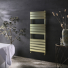 Handtuchheizkörper mit flachen Heizlamellen 120cm x 50cm,  in Gold-Finish - Lustro Hudson Reed