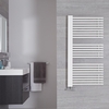Handtuchheizkörper Mittelanschluss versetzt Mineral Weiß 667W 1190mm x 600mm - Bosa