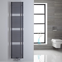 Handtuchheizkörper Mittelanschluss Vertikal Anthrazit 454 Watt 1800mm x 400mm - Magera