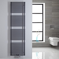 Handtuchheizkörper Mittelanschluss Vertikal Anthrazit 456W 1800 x 500mm,  von Hudson Reed