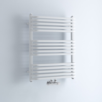 Handtuchheizkörper Vertikal Weiß 736mm x 600mm 869W - Arch Mittelanschluss,  von Hudson Reed