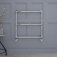 Handtuchwärmer Chrom Finish aus hochwertigem Stahl 685x685mm 198W Minimalistisch,  Nostalgie - Salina Hudson Reed