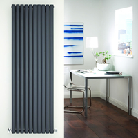 Heizkörper 2335W 178x59cm Vertikal Doppellagig Stahl Anthrazit - Revive Design Heizkörper von Hudson Reed