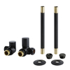 Heizkörper-Eckventilset in Schwarz,  Rohrstücke für 15mm Kupferrohre – Hudson Reed