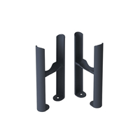 Heizkörper-Füße zur Bodenmontage,  für Regent Gliederheizkörper (3-säulig) - Dark Charcoal - Hudson Reed
