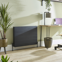 Heizkörper Typ 22 - Horizontal 600mm x 800mm - Anthrazit - Modernes,  Flaches-Design - Hudson Reed Alora