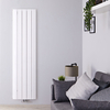 Heizkörper Vertikal 180x47cm Mittelanschluss 1073W in Weiß Aluminium - Aurora von Hudson Reed
