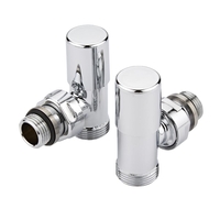 Heizkörper-Winkelventile mit Eurokonus Adapter,  im Set,  manuell,  für 16 mm Mehrschichtverbundrohr,  Chrom