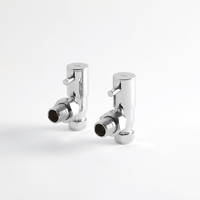 Heizkörper-Winkelventilset für 15mm Kupferrohre,  manuell - Chrom