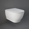 Hänge-WC & Sitz mit Absenkautomatik 360mm x 360mm Glanz-Weiß – RAK Moon x Hudson Reed