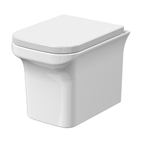 Hänge-WC eckig,  aus strapazierfähigem Kristallporzellan mit Absenkautomatik - Hudson Reed