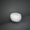 Hänge-WC ohne Spülrand oval Sitz mit Absenkautomatik Mattweiß – RAK Cloud x Hudson Reed