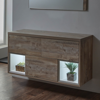 Hängender Waschtischunterschrank 1200mmmit LED - helle Eiche – Hoxton