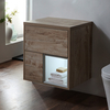 Hängender Waschtischunterschrank 600mmmit LED - helle Eiche – Hoxton