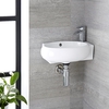 Hängewaschbecken Oval 400mm x 280mm- Handwaschbecken fur Gäste WC - Ashbury,  von Hudson Reed