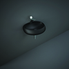 Hängewaschbecken,  oval,  550mm x 425mm,  1 Hahnloch – Matt-Schwarz – RAK Cloud x Hudson Reed