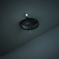Hängewaschbecken,  oval,  550mm x 425mm,  1 Hahnloch – Matt-Schwarz – RAK Cloud x Hudson Reed
