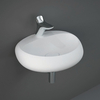 Hängewaschbecken oval 550mm x 425mm 1 Hahnloch Matt-Weiß – RAK Cloud x Hudson Reed