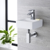 Hängewaschbecken,  quadratisch – 280mm x 280mm,  mit 1 Hahnloch – Halwell