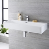 Hängewaschbecken,  rechteckig – 1000mm x 420mm,  mit 1 Hahnloch – Sandford