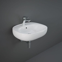 Hängewaschbecken rechteckig 560mm x 440mm 1 Hahnloch Glanz-Weiß – RAK Illusion x Hudson Reed