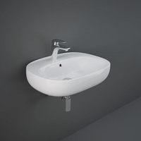 Hängewaschbecken rechteckig 610mm x 440mm 1 Hahnloch Glanz-Weiß – RAK Illusion x Hudson Reed