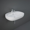 Hängewaschbecken rechteckig 660mm x 440mm 1 Hahnloch Glanz-Weiß – RAK Illusion x Hudson Reed
