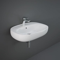 Hängewaschbecken rechteckig 660mm x 440mm 1 Hahnloch Glanz-Weiß – RAK Illusion x Hudson Reed