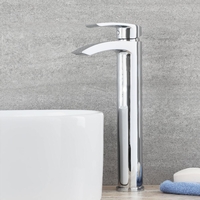 Hohe Standarmatur für Aufsatzwaschbecken,  Einhebel mit Chrombeschichtung - Razor Hudson Reed