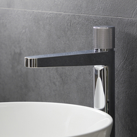 Hohe Waschtischarmatur Einloch mit Ein-,  Aus- druckknopf/Push-Button in Chrom - Idro Hudson Reed