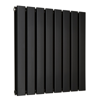 Horizontal Design-Heizkörper (doppellagig) - 595mm x 560mm Moderne- Schwarz - Sterling Arlie von Hudson Reed