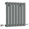 Horizontal Heizkörper 40x41, 5cm 284W in Anthrazit - Revive von Hudson Reed