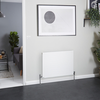 Horizontaler Design Flachheizkörper (einlagig) 600x800mm,  882W in Weiß - Stelrad Vita Deco von Hudson Reed