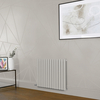 Horizontaler Design Heizkörper,  Elektrisch,  H 635mm - Weiß (Pearl White) - Revive Hudson Reed