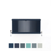 Horizontaler Gliederheizkörper in Blauton (3-Säulen) - von 600mm x 425mm – Regent Hudson Reed