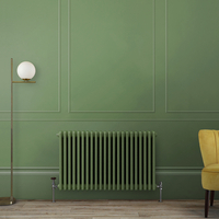 Horizontaler Röhrenheizkörper (3-Säulen),  in Reseda Green - Größe wählbar – Regent Hudson Reed