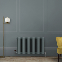 Horizontaler Säulenheizkörper,  3-lagig,  in Slate Blue - Größe wählbar – Regent Hudson Reed