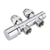 Hudson Reed - Chrom Hahnblockventil gerade mit auswählbaren Adaptern
