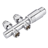 Hudson Reed - Chrom Hahnblockventil,  gerade mit Chrom-THV und auswählbaren Adaptern