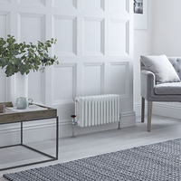 Hudson Reed - Traditioneller Gliederheizkörper (4-Säulen) Horizontal 300mm x 605mm - Weiß - Regent